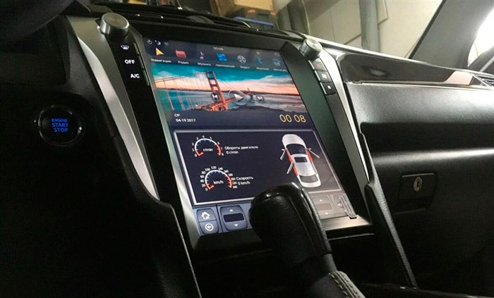 Tesla магнитола для Toyota Camry фото-видео обзор