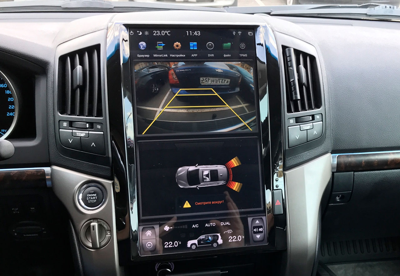 Tesla для TLC 200. Отображение камер и кругового обзора